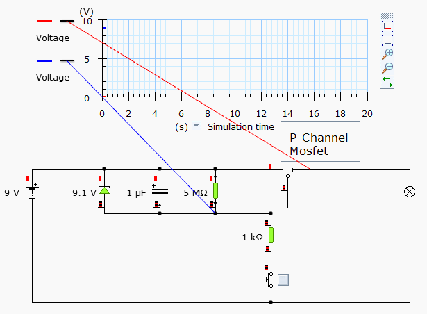 Basic Auto Shutoff Circuit - RC Transistor Design